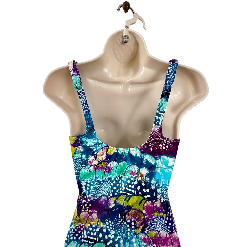 Profile by Gottex Black Multicolor Tankini and Skirt Ruffle Hem Side Ruching - Picture 7 of 16